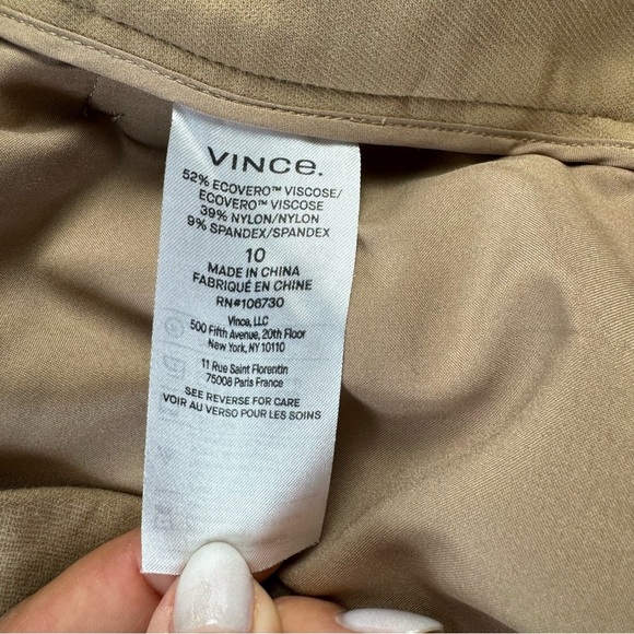 Vince woman’s front middle stich classic ankle pants mustard color size 10 - Picture 7 of 14